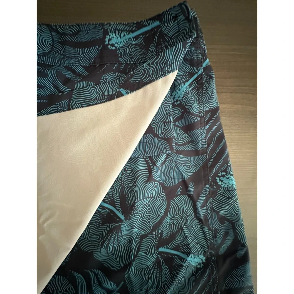 RIPSKIRT Hawaii Blue Mini Skirt Medium Adj Waist Travel Resort Boho 19 in length
